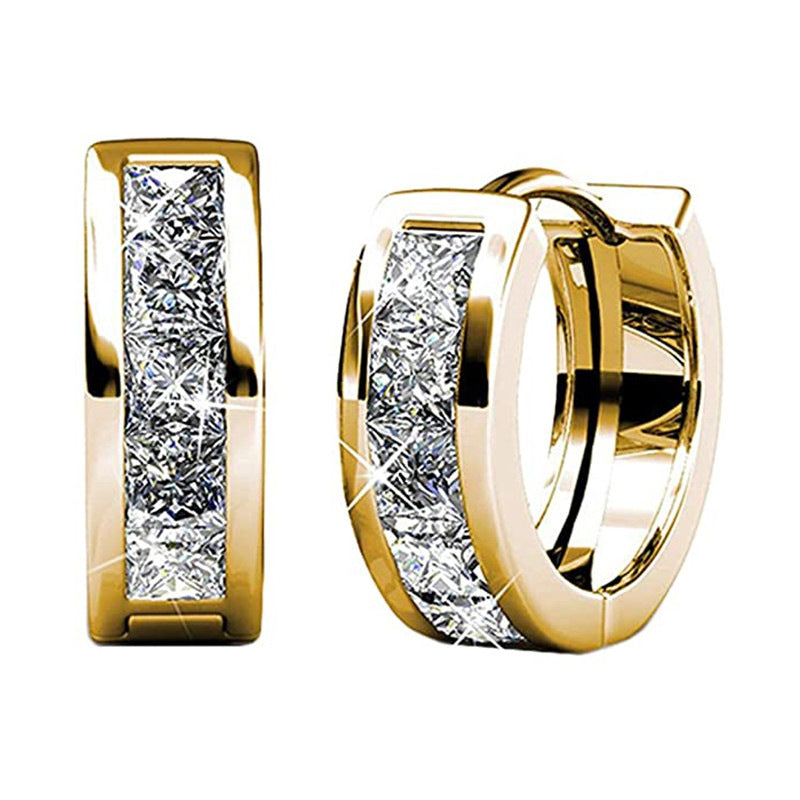 Temperament Wild Fashion Men And Women Square Simple Earrings