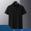 Short Sleeve Lapel Collar Mercerized Double Knit Pique Cotton Mens Top