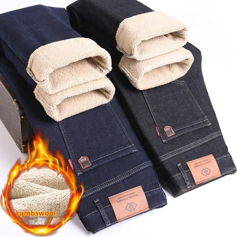 Cashmere Jeans Men's Fleece-lined Thickened