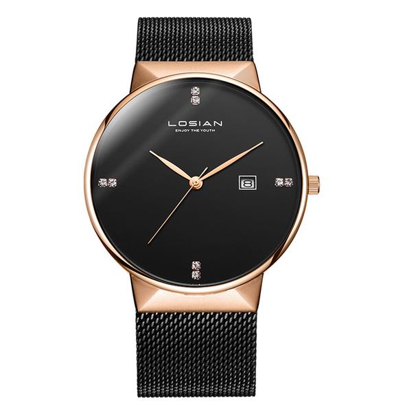Lei Xuan men's watch ultra-thin waterproof fashion simple casual tide steel belt student quartz watch new