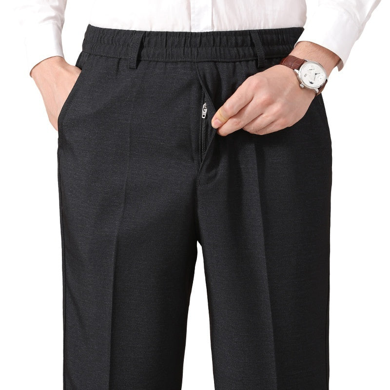 Thickened Warm Loose-fit Straight-leg Casual Fleece-lined Pants