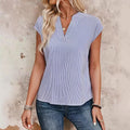 New Womens Sleeveless Striped Blouse