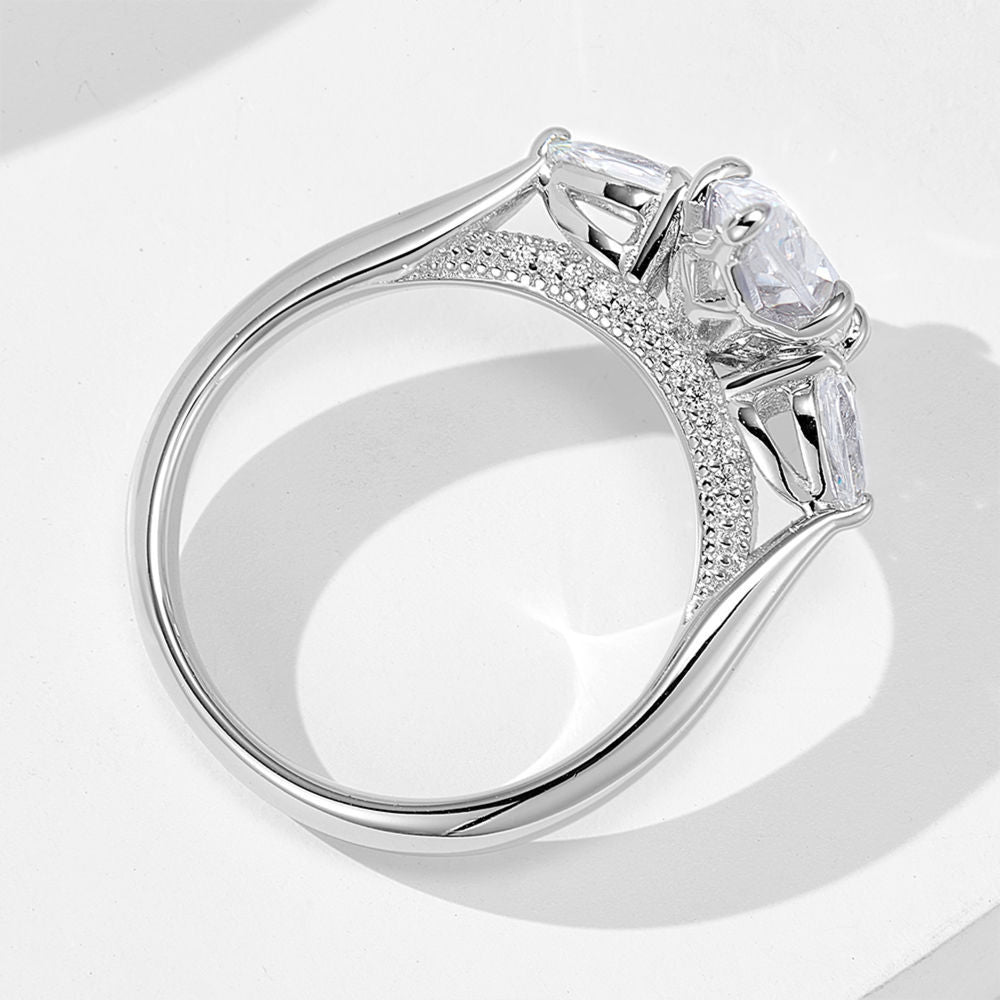 Womens Stylish And Minimalist Teardrop Pear-Shaped Ring