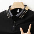Mens Short Sleeve Shirt With Lapel Collar Loose Fit T Shirt For Middle Aged Men