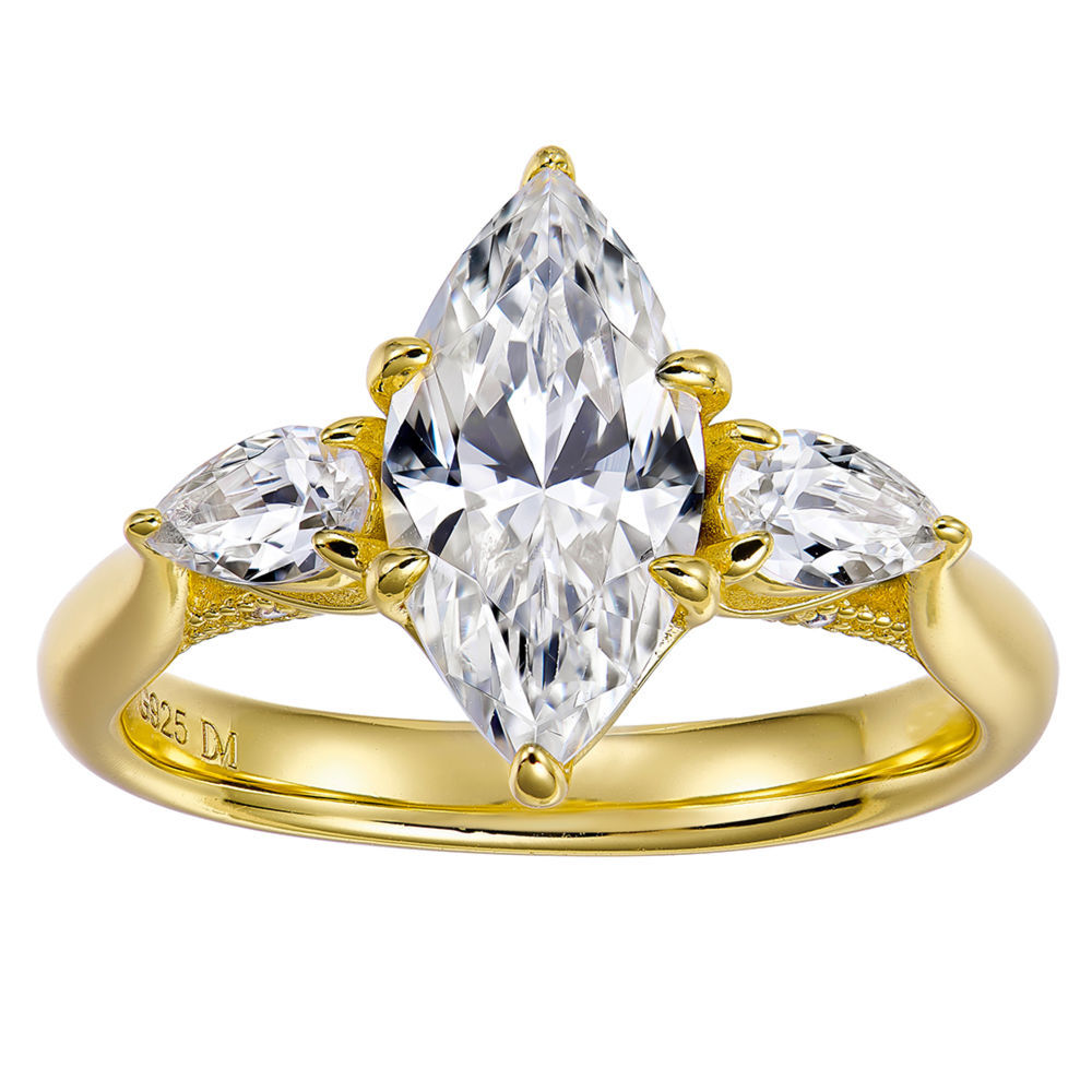 Womens Stylish And Minimalist Teardrop Pear-Shaped Ring