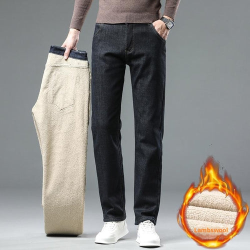 Cashmere Jeans Men's Fleece-lined Thickened
