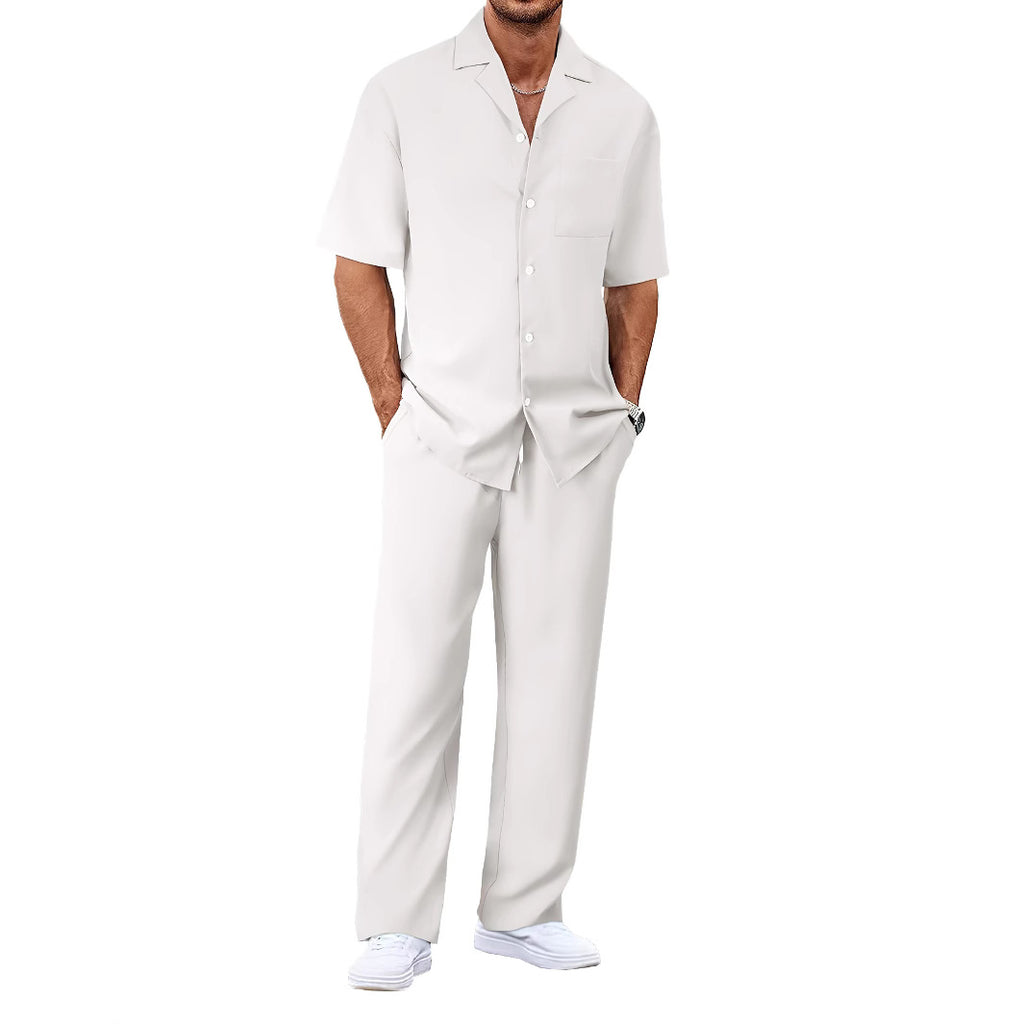 Fashionable Casual Loose Lapel Short-Sleeve Suit