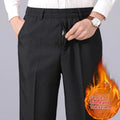 Thickened Warm Loose-fit Straight-leg Casual Fleece-lined Pants