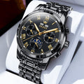 Multifunctional Moon Phase Automatic Mechanical Watch Waterproof Watch